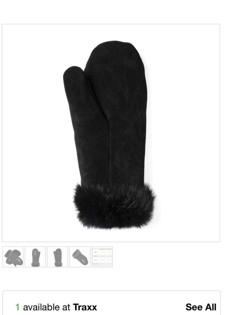 Manitobah mukluks fur trimmed Mittens black - Picture 3 of 4